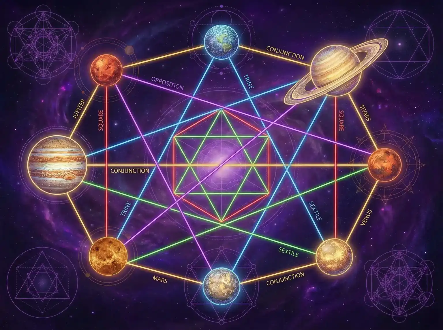 行星相位解读 - 快17电影网 | 占星学进阶